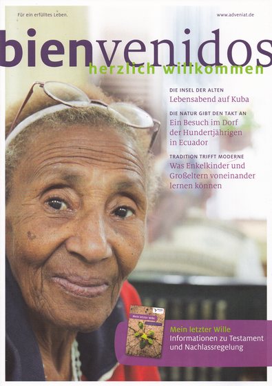 Titelseite der Adveniat-Zeitschrift „bienvenidos — herzlich willkommen“
